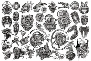 Mechanical tattoo idea