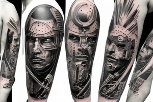 Cyberpunk samurai tattoo idea