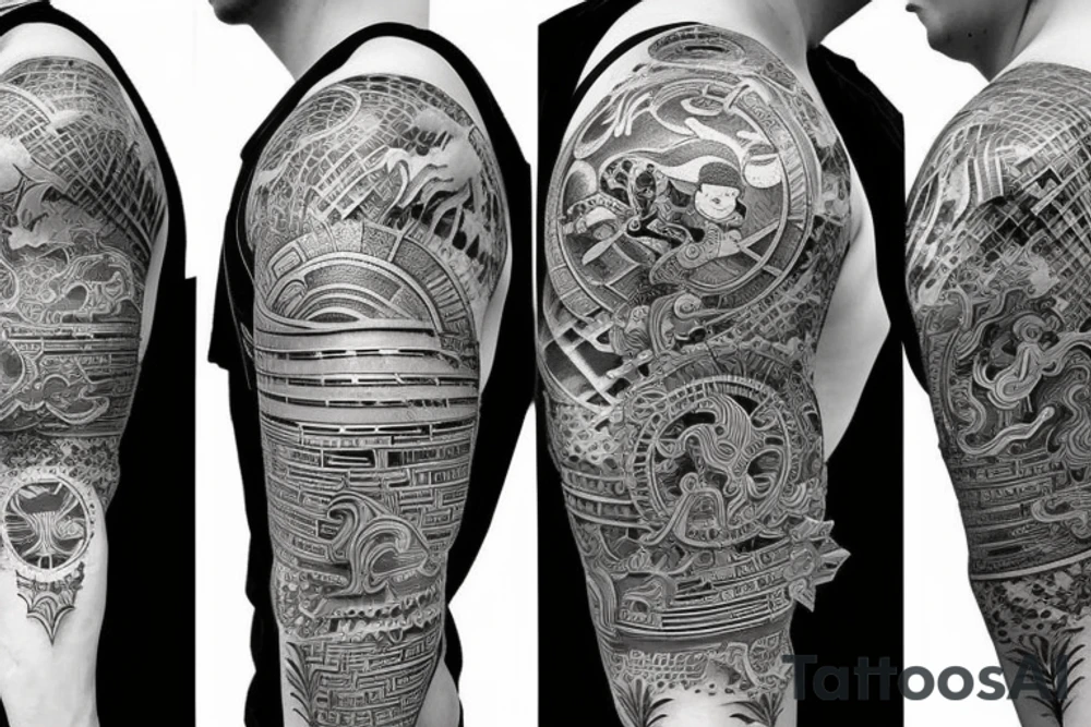Samurai warrior, full human tattoo idea