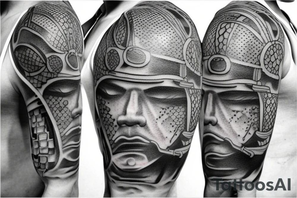 Samurai warrior, full human tattoo idea