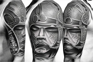 Samurai warrior, full human tattoo idea