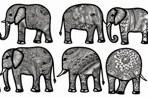 elephant in bavarian pants tattoo idea