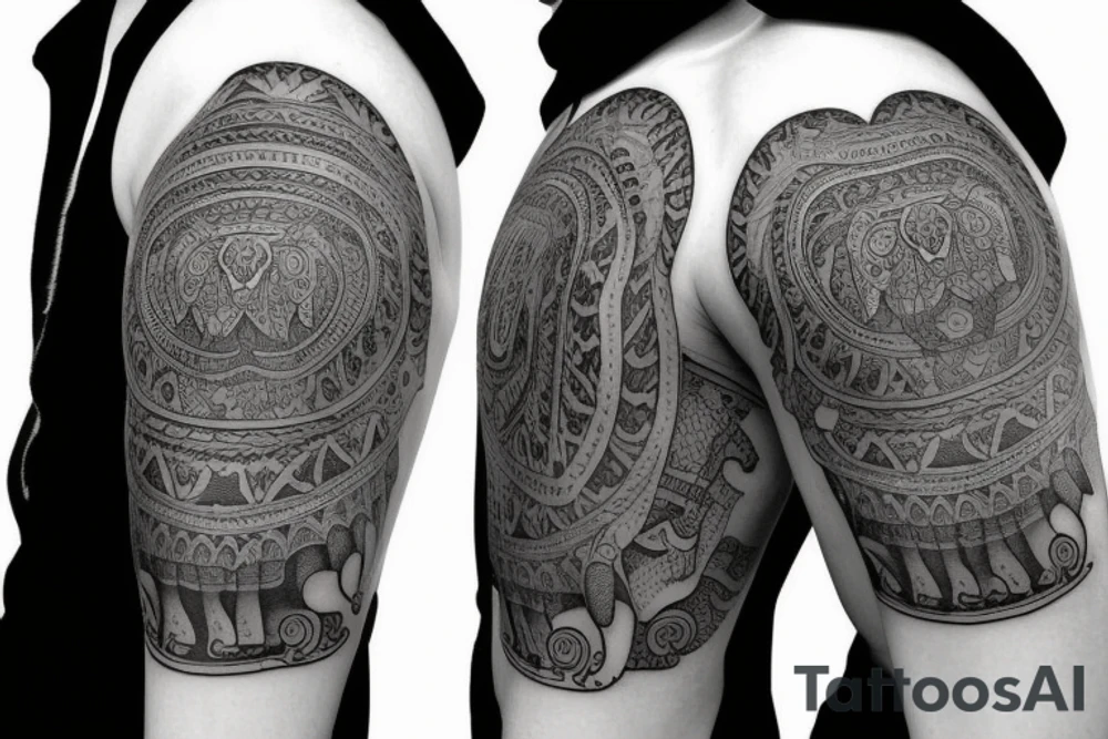 elephant in bavaria tattoo idea