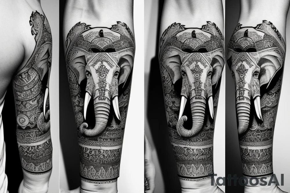 elephant in bavaria tattoo idea