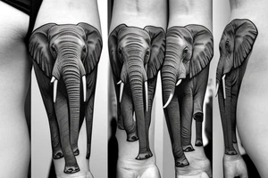 elephant with suspenders tattoo idea