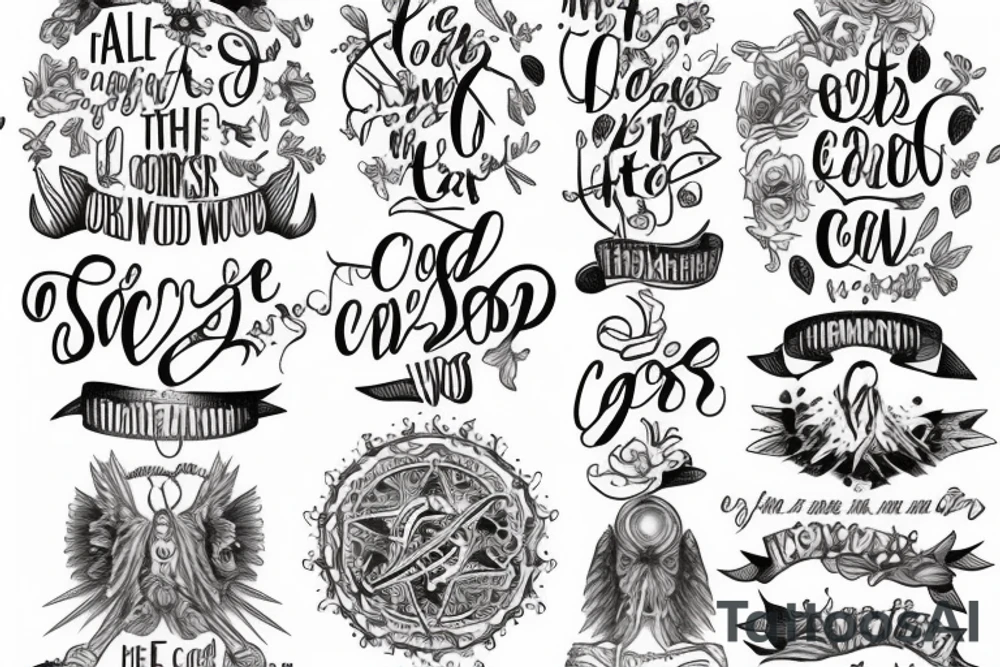 all things work together for good to those who love God, to those who are the called according to His purpose tattoo idea