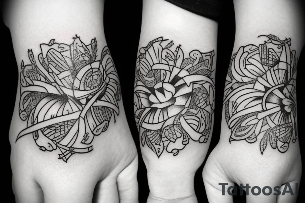 little tattoos in old school style tattoo idea