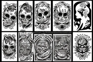 little tattoos in old school style tattoo idea