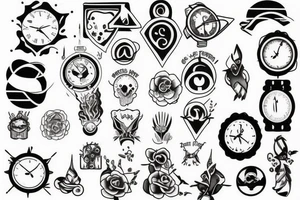 little tattoos in old school style tattoo idea