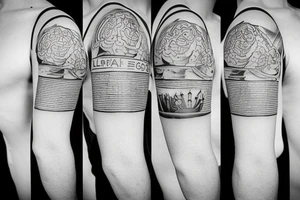 little tattoos in old school style on a marine theme tattoo idea