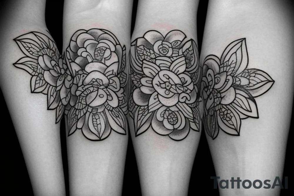 little tattoos of katata in old school style tattoo idea