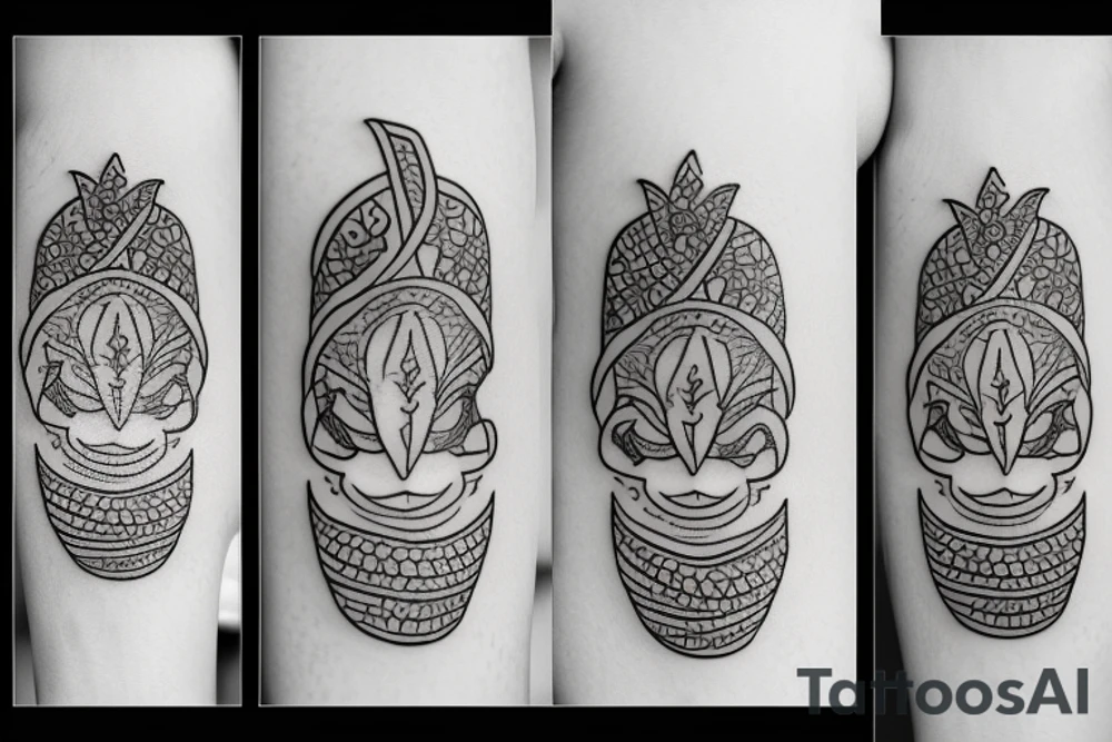 little tattoos of katata in old school style tattoo idea