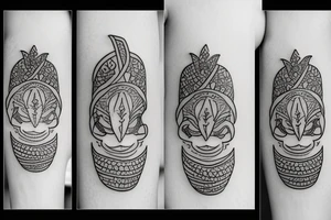little tattoos of katata in old school style tattoo idea