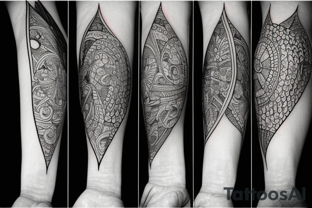 little tattoos of knife in old school style tattoo idea