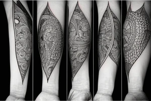 little tattoos of knife in old school style tattoo idea