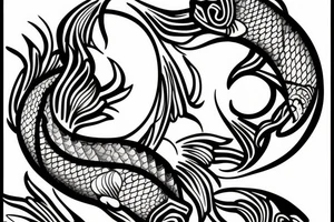 Yin and yang koi fish tattoo idea