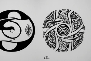 Yin and yang tattoo idea