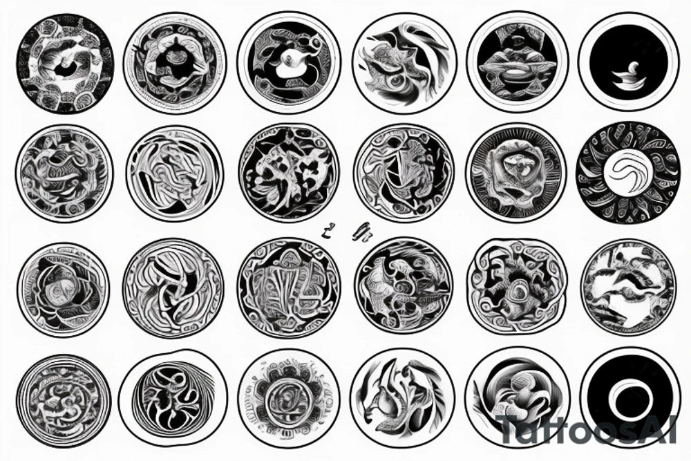 Yin and yang nature tattoo tattoo idea