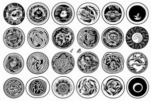 Yin and yang nature tattoo tattoo idea