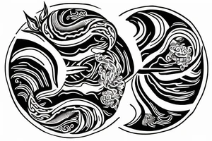 Yin and yang nature tattoo tattoo idea