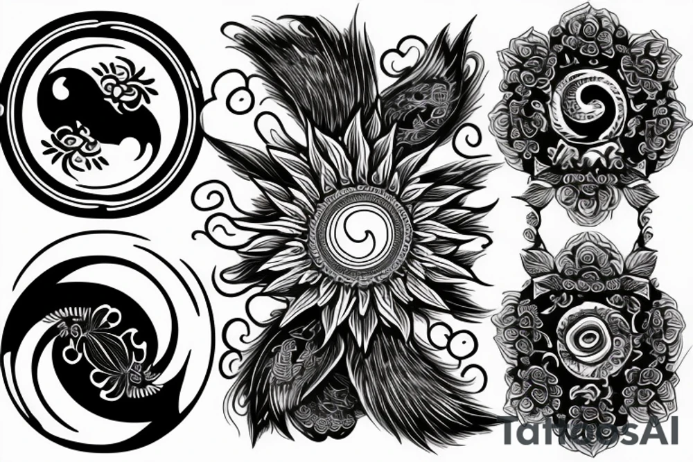 Yin and yang nature tattoo tattoo idea