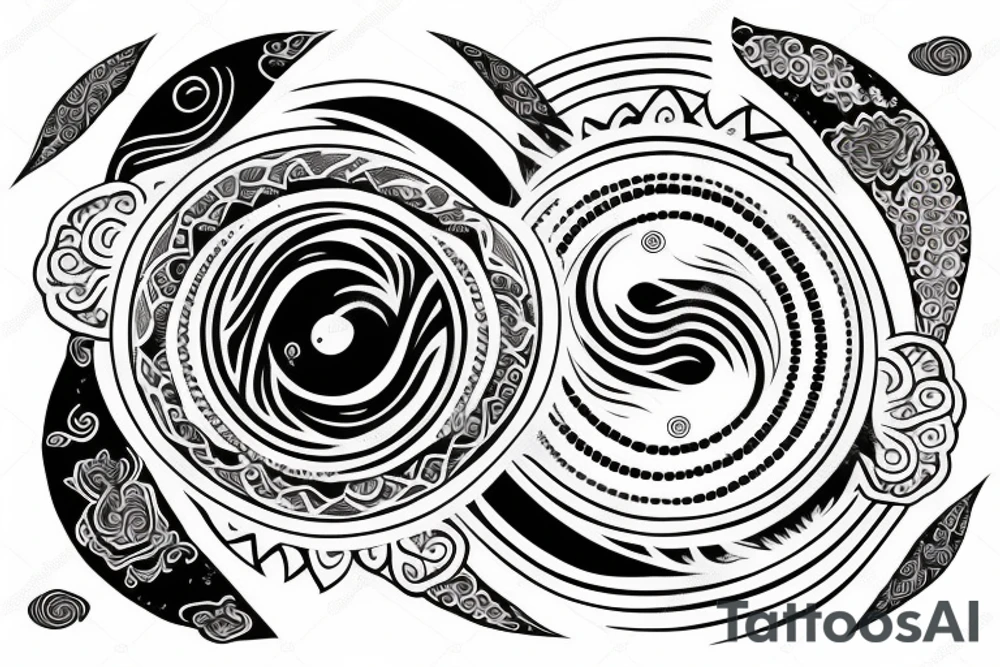 Yin and yang nature tattoo tattoo idea