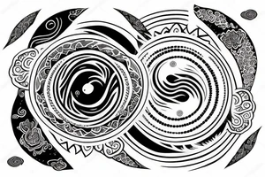 Yin and yang nature tattoo tattoo idea