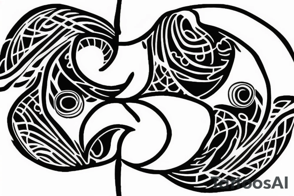Yin and yang nature tattoo tattoo idea