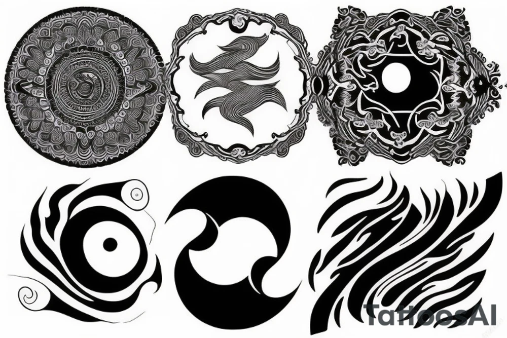 Yin and yang nature tattoo tattoo idea
