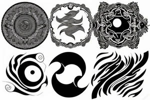 Yin and yang nature tattoo tattoo idea