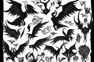 Maleficent without wings tattoo idea