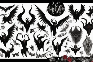 Maleficent without wings tattoo idea