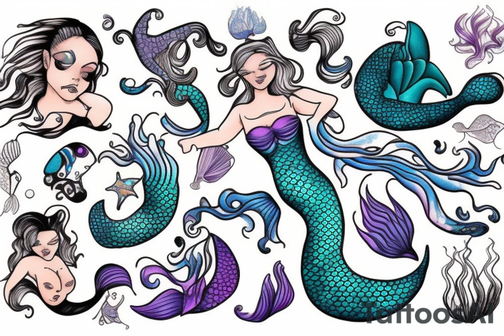 Mermaid tattoo idea