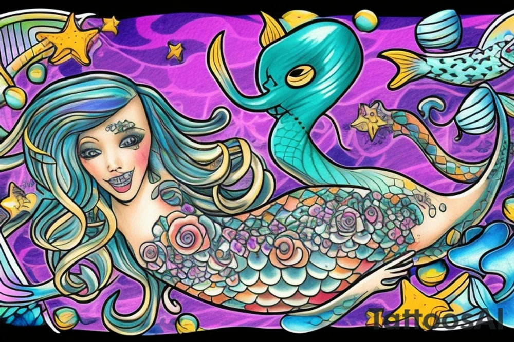 Mermaid tattoo idea