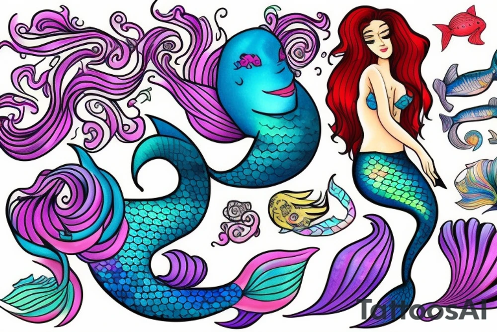 Mermaid tattoo idea