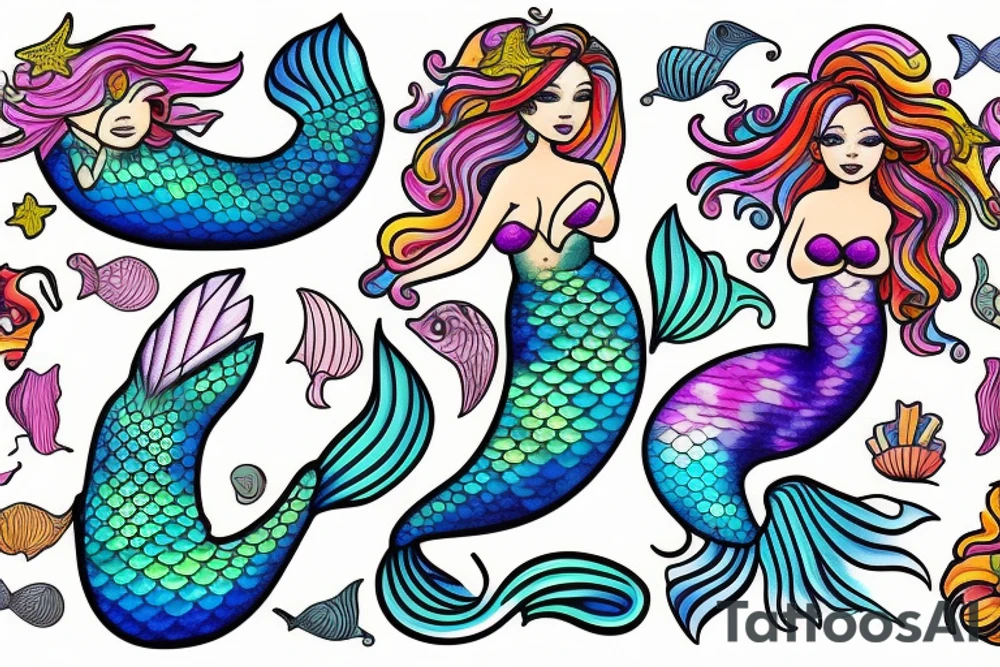 Mermaid tattoo idea