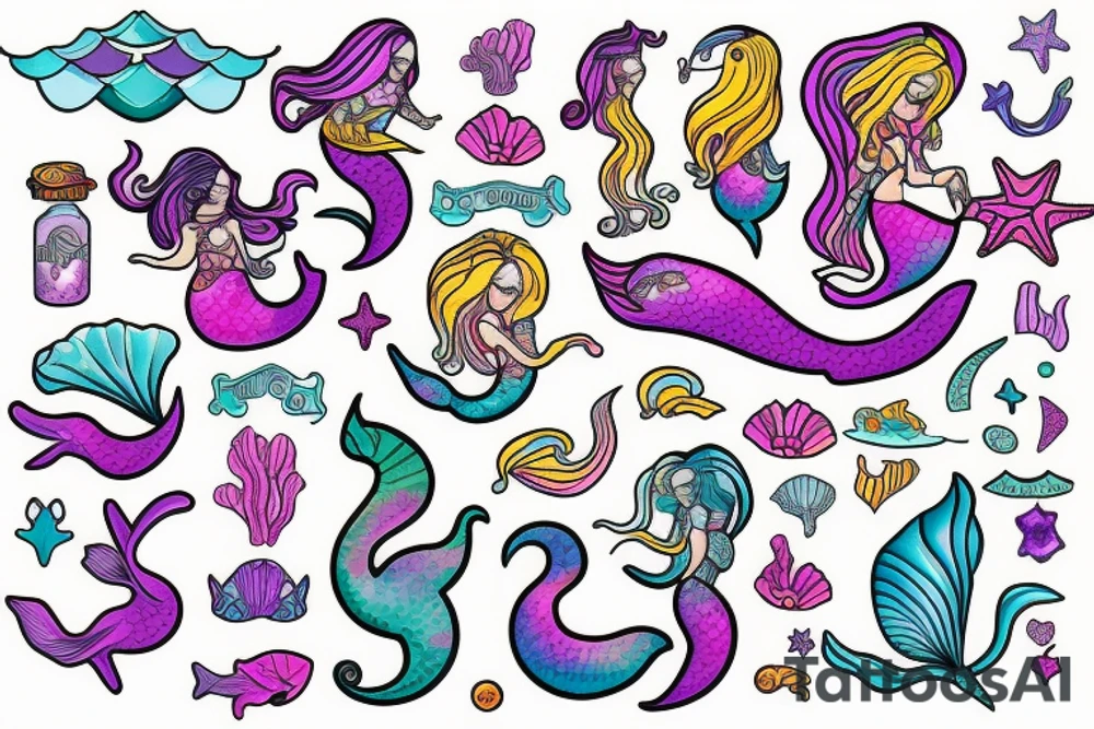 Mermaid tattoo idea