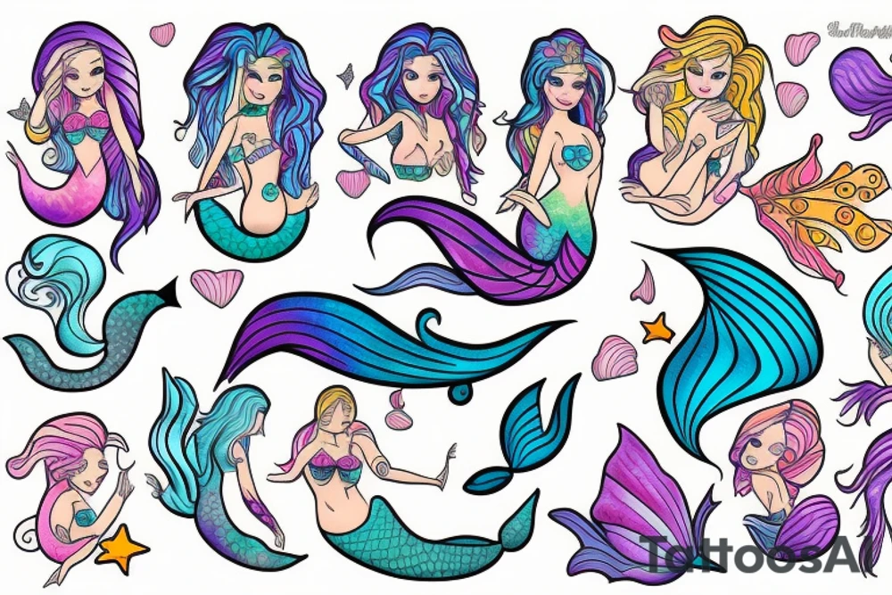 Mermaid tattoo idea
