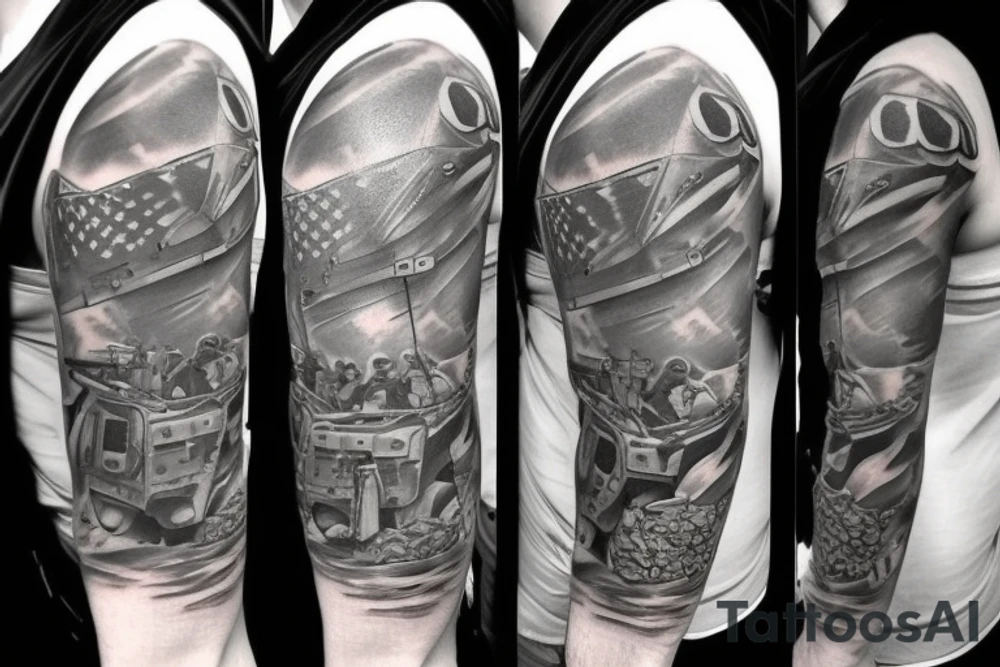 army tank facing forward tattoo idea