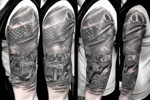 army tank facing forward tattoo idea