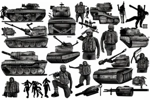 army tank tattoo idea