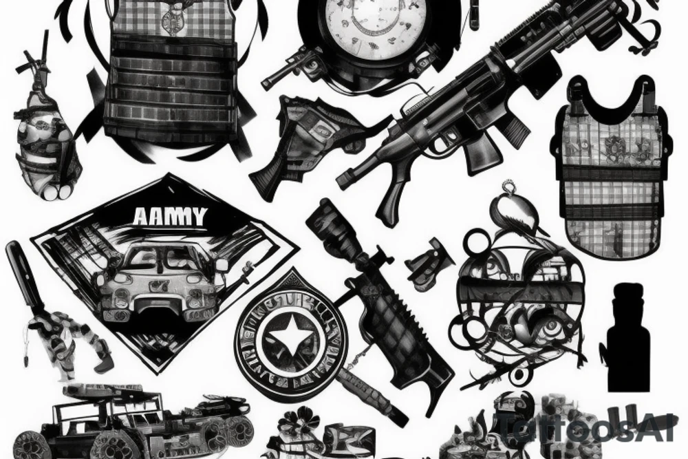 army tank tattoo idea
