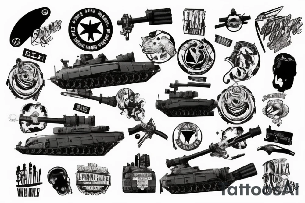 abrams tank tattoo idea