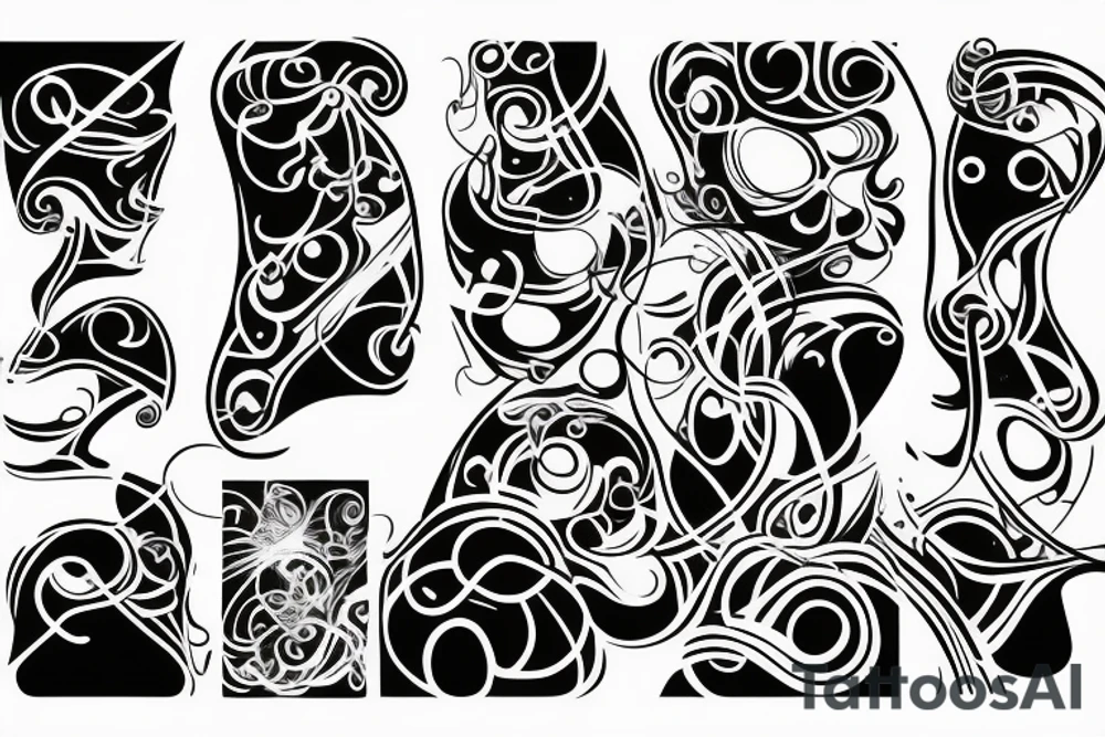 cyber lines tattoo idea