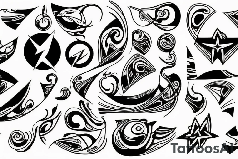 cyber lines tattoo idea