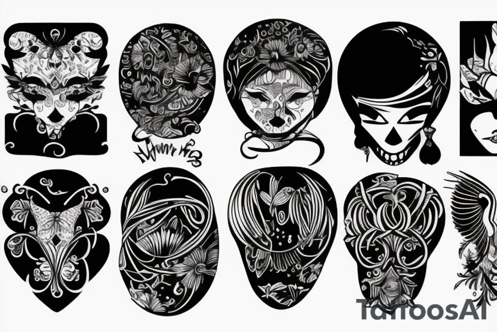 digital line art tattoo idea