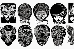 digital line art tattoo idea
