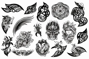 digital line art tattoo idea