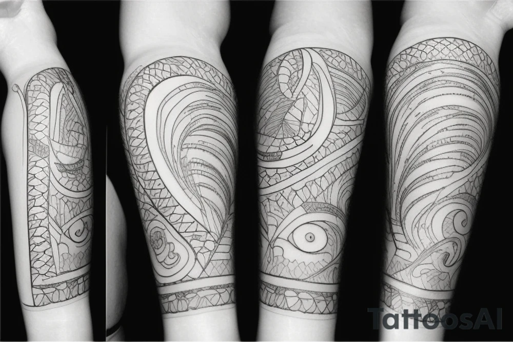 digital line art tattoo idea