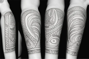digital line art tattoo idea